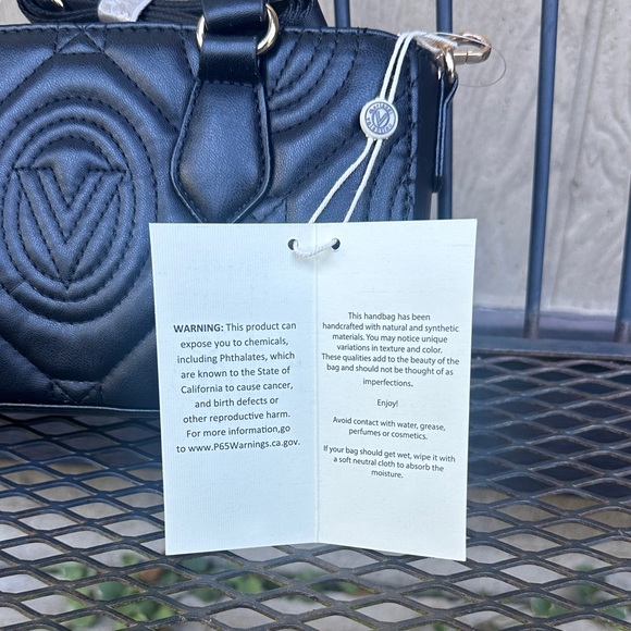 Valentino Orlandi Black Quilted Crossbody Bag with Bag Charm - Picture 13 of 16